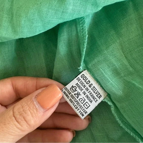 Boho Summer Mint chiffon ditsy floral print mini dress with Belt Italian Size 6 - Picture 12 of 17